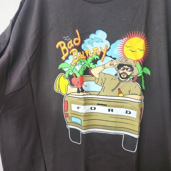 Bad Bunny Shirt 3XL Men’s BLACK T Shirt - Picture 5 of 9